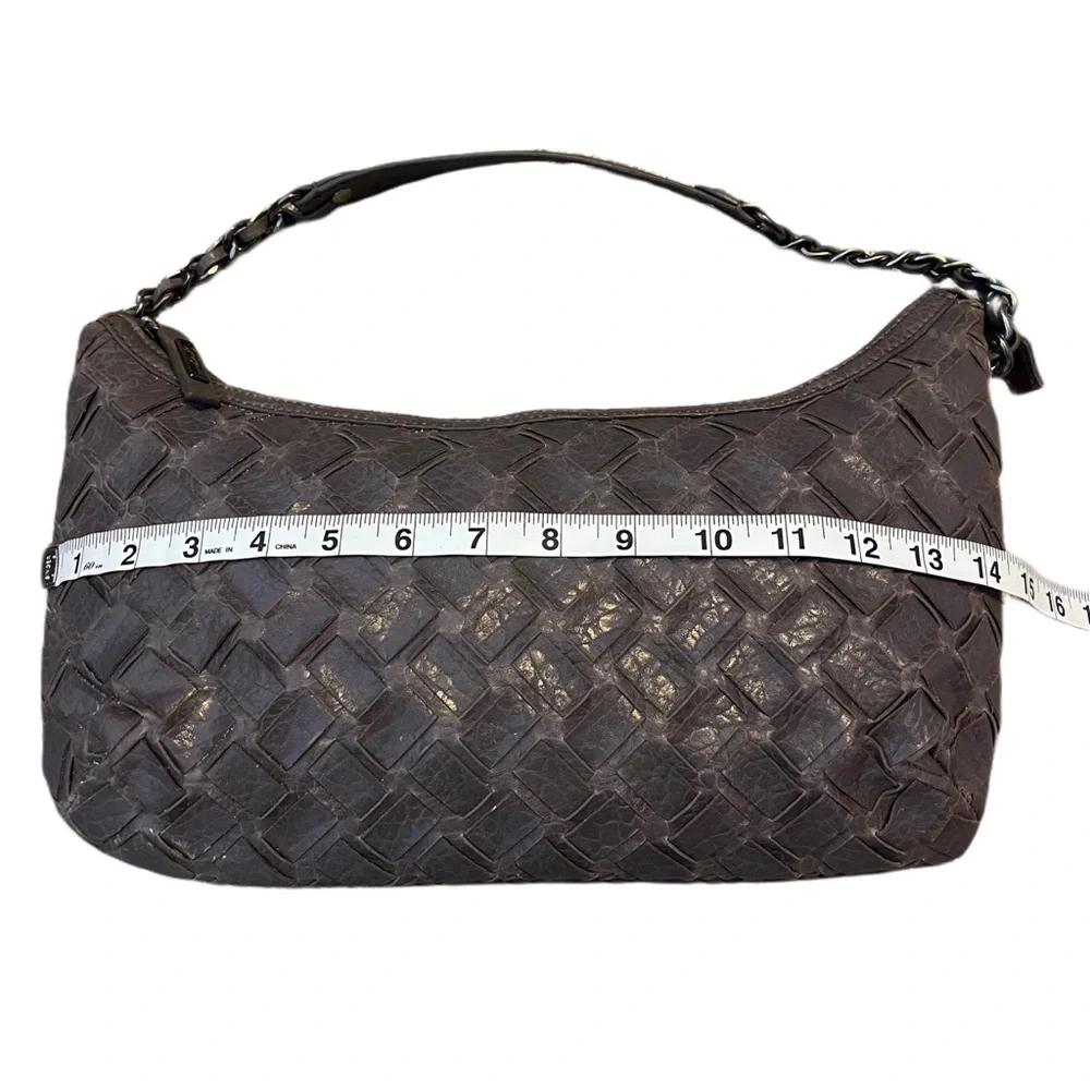 JESSICA SIMPSON Taupe Grey Woven Bag Purse - Picture 9 of 9